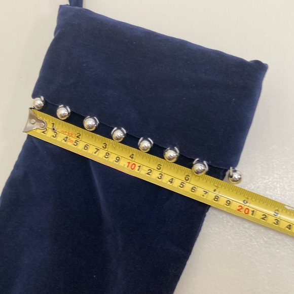 Velvety, Silvery Beaded Stocking - Picture 5 of 6